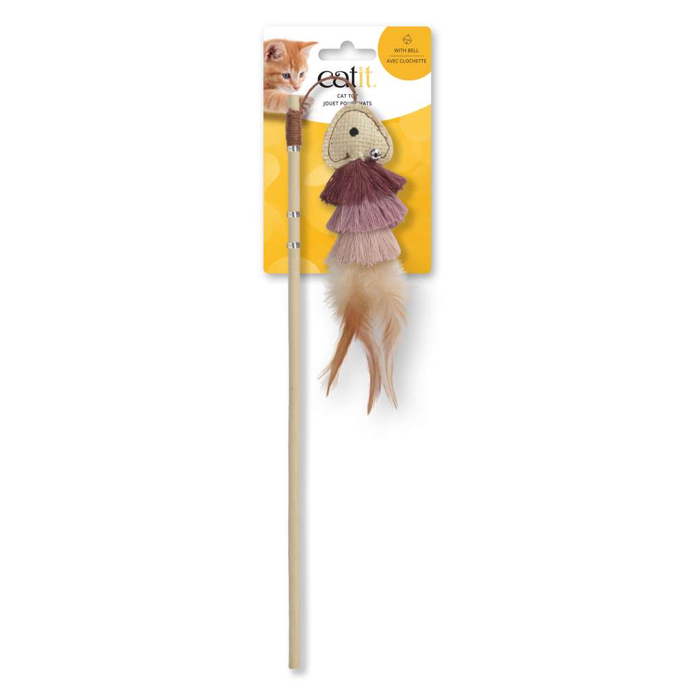 Varita Catit Fish con cola de plumas