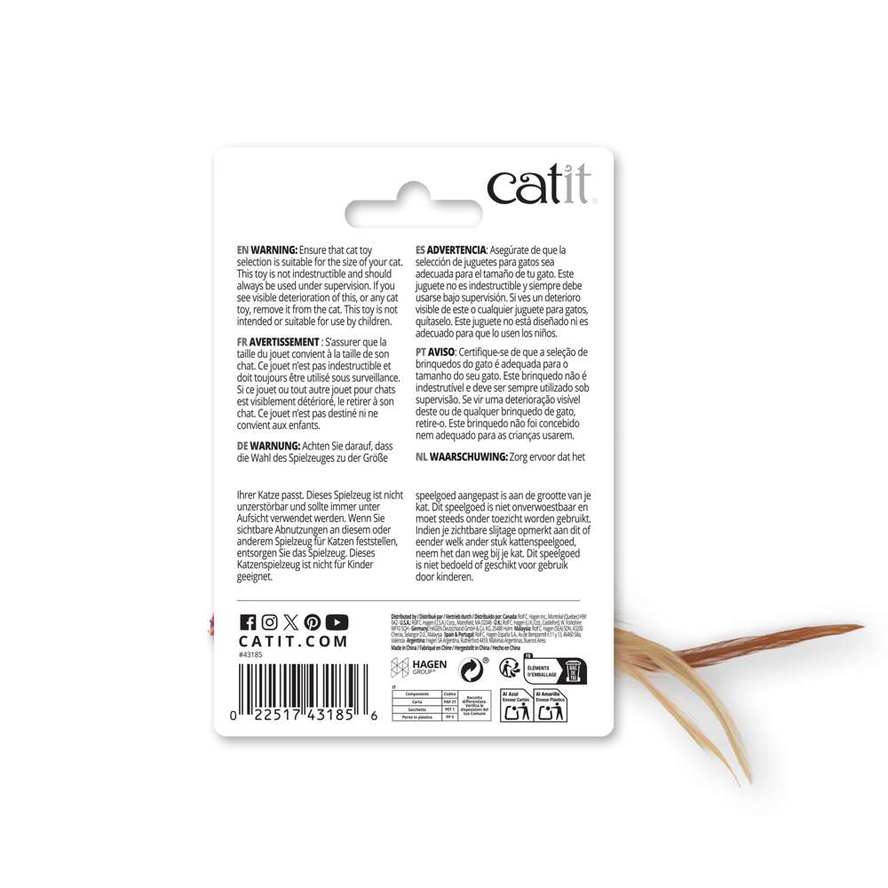 Catit Pez tejido de paja y Pelota de felpa