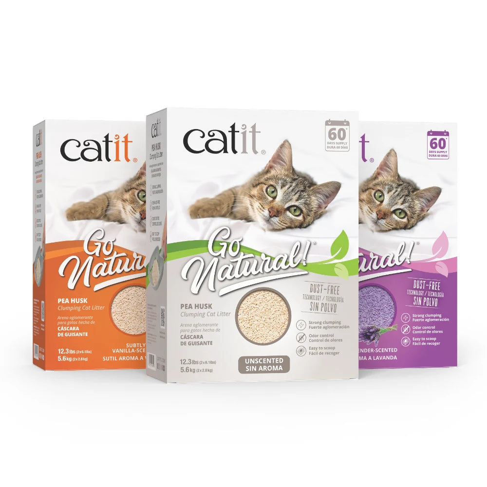 Arena para Gatos Aglomerante de Cáscara de Guisante Go Natural