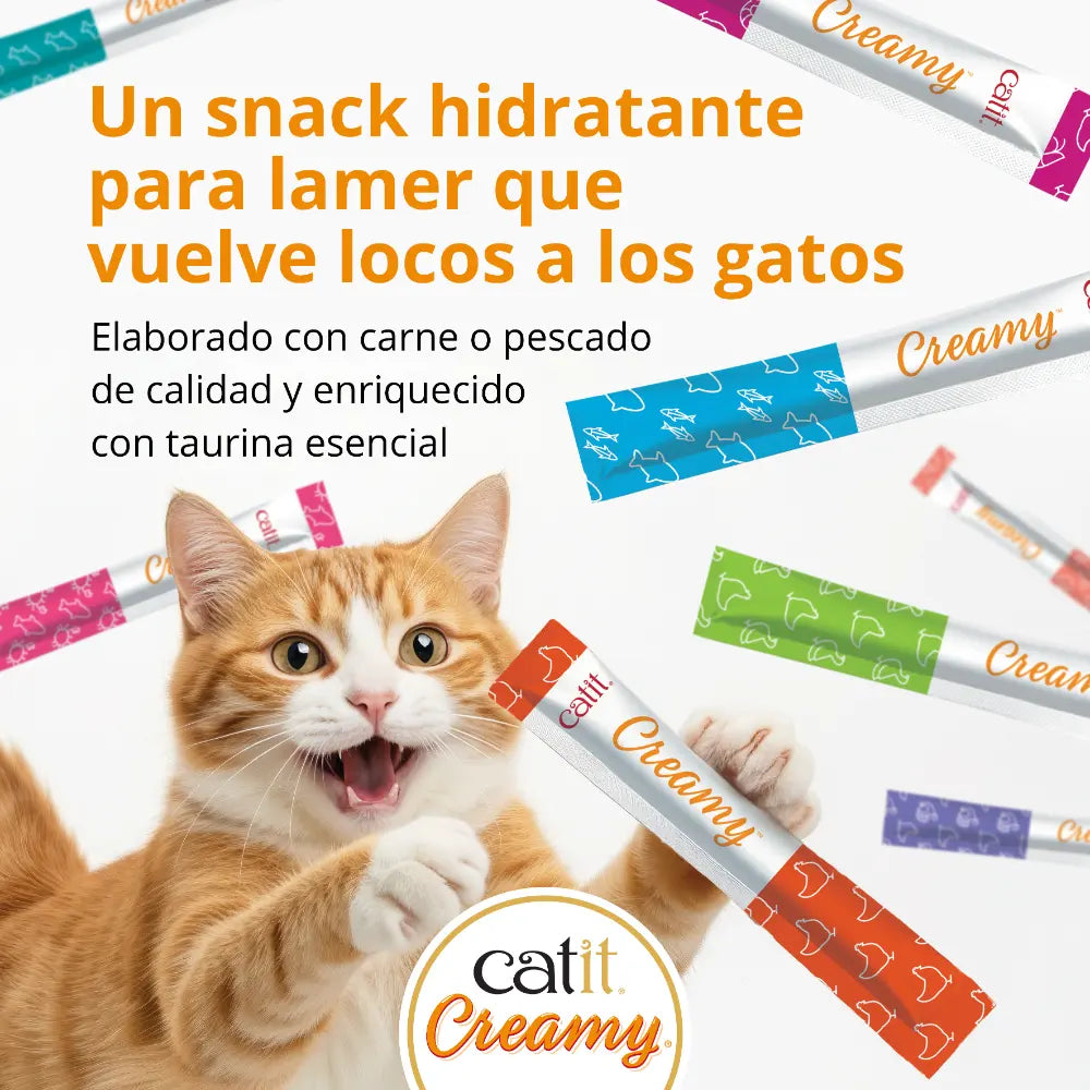 Snacks para gatos Catit Creamy – 4 Tubos